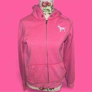 Pink VS Zip-Up Hoodie with Sequins